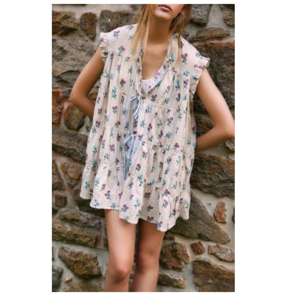 Free People Sundown Print Tunic Dress Size XS - Picture 5 of 16